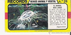 Colecionismo Cromos antigos: BIMBO -- RECORDS -- Nº 28